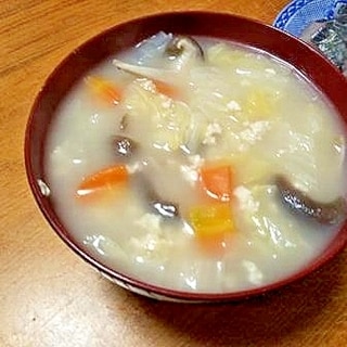 けんちん汁（にんじん・白菜・椎茸・豆腐）